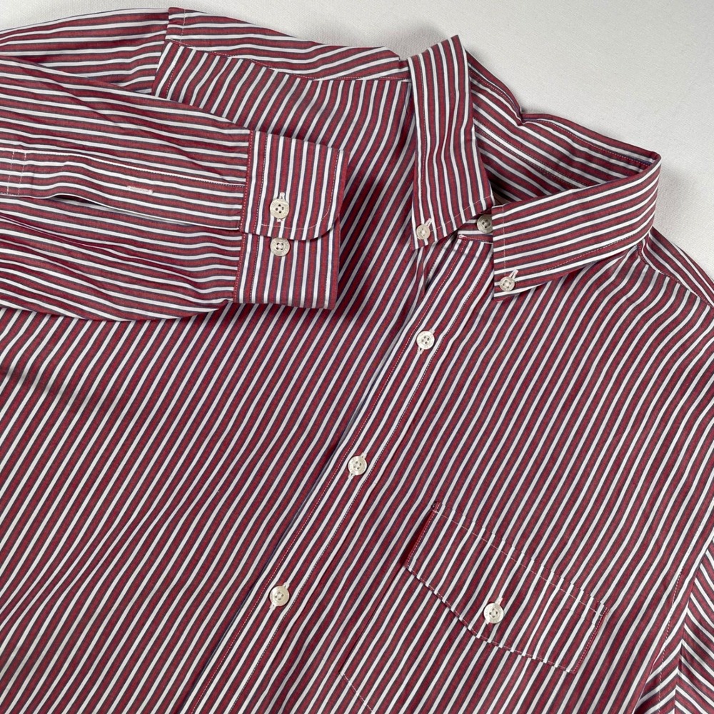 Brooks Brothers Mens Medium Button Down Long Sleeve Striped Dress‎ Shirt